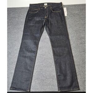 NWT Hudson Mens Byron Jeans Straight Fit Size 34 Blue Dark Wash